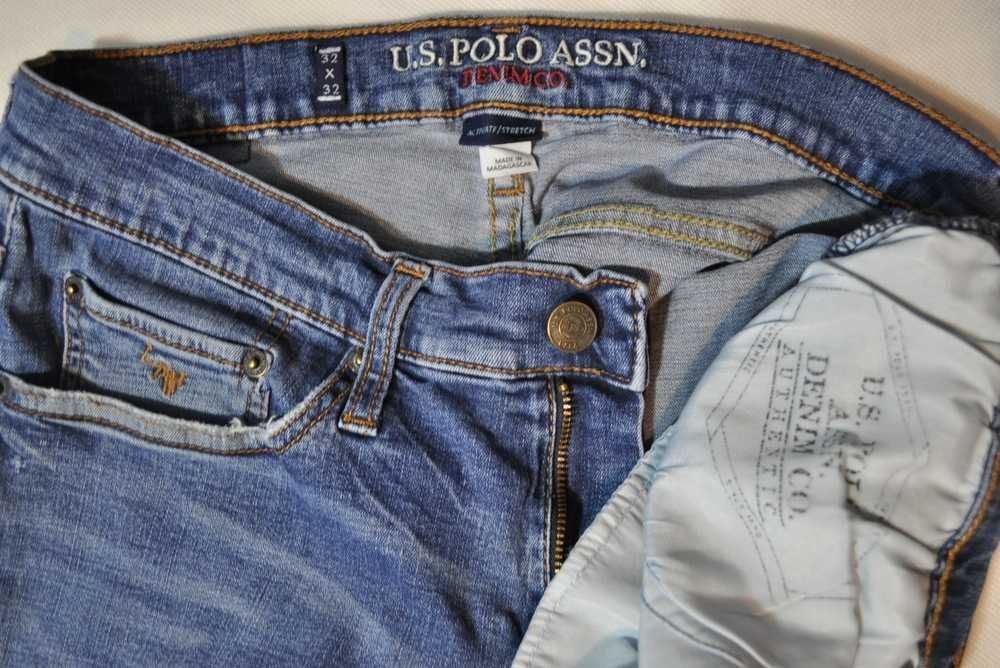 US POLO ASSN. M 86cm 32/32  męskie spodnie jeansowe stretch slim s4v