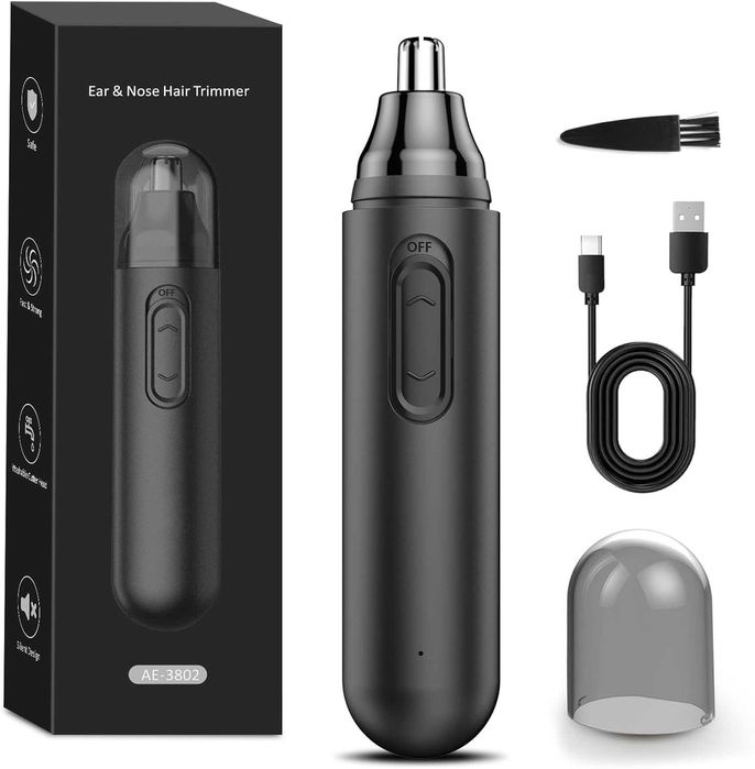 Trymer do nosa i uszu elektryczny wodoodporny ładowanie USB