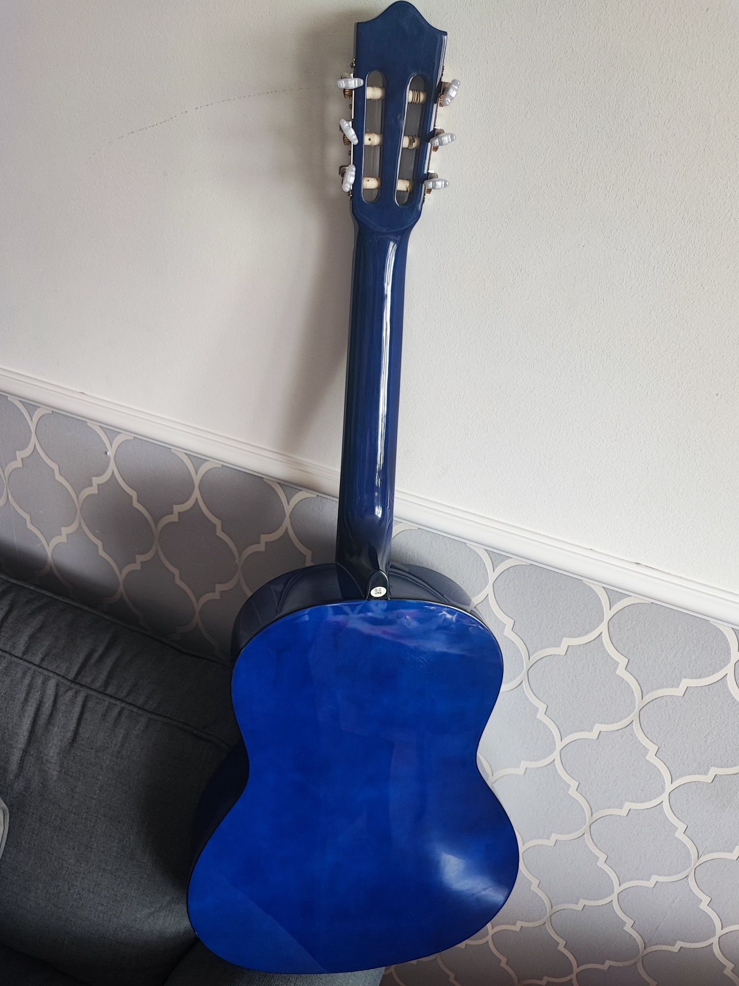 Gitara klasyczna niebieska hand made