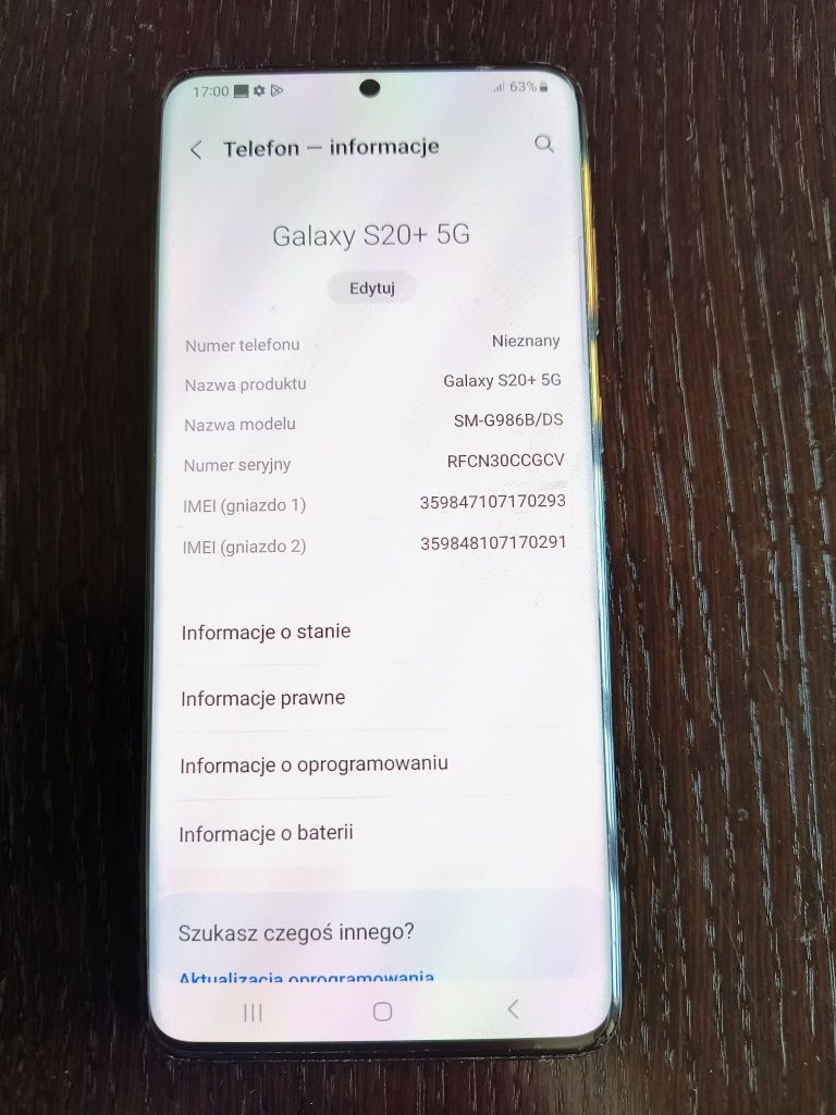 Samsung s20 plus 5G 12 ram 128gb