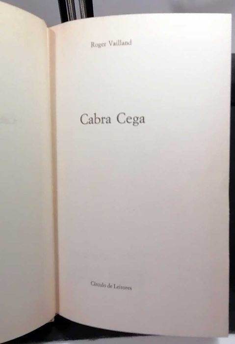Cabra Cega, de Roger Vailland