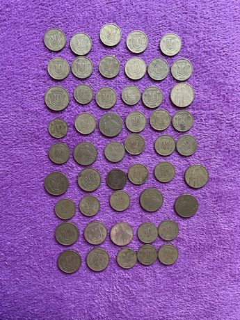 Монети України 50, 25 коп 1992, 1994, залізні гривні 2014 , 2002, 2006