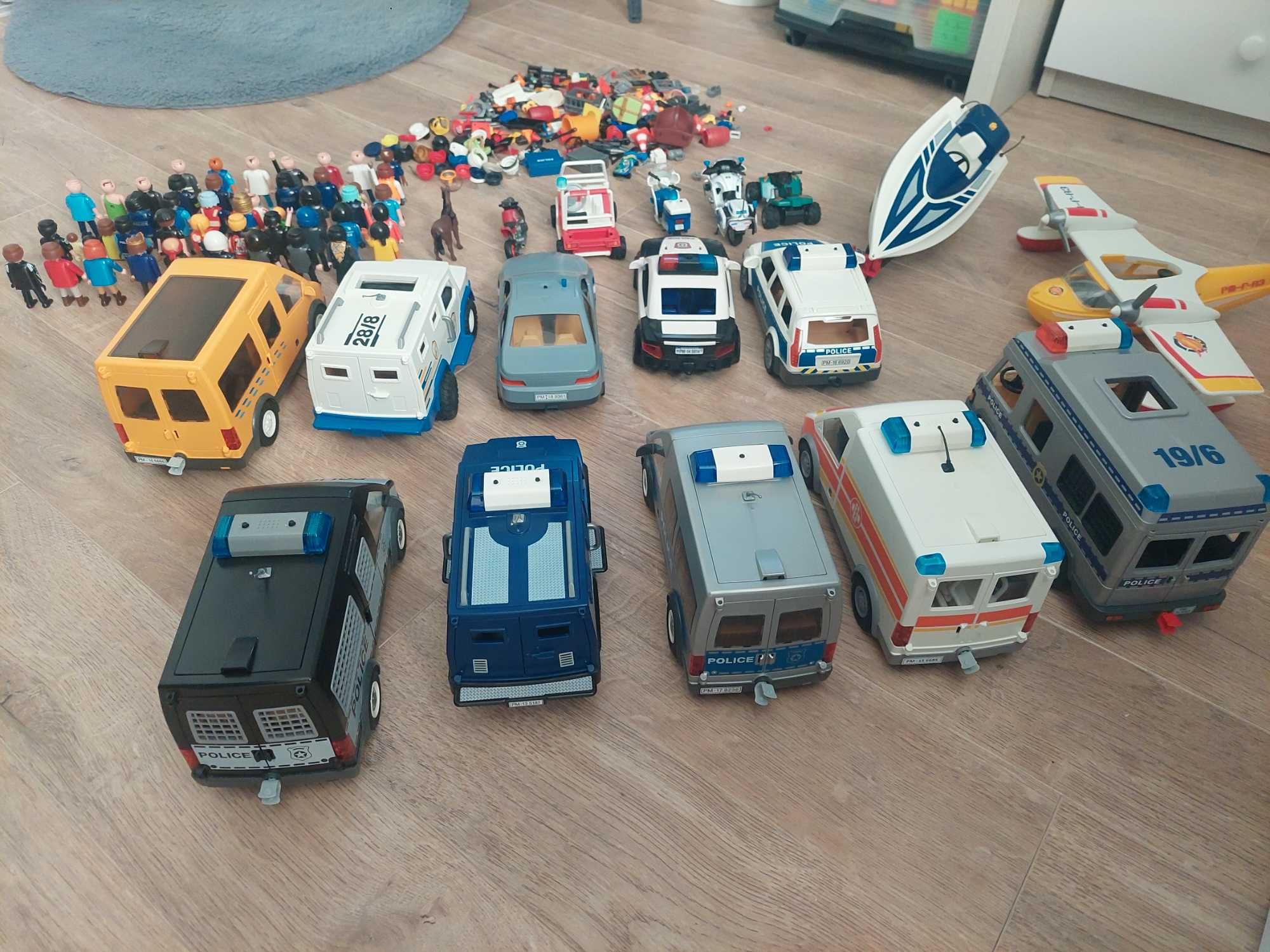 Playmobil mega zestaw 16 pojazdów 47 ludzików + akcesoria