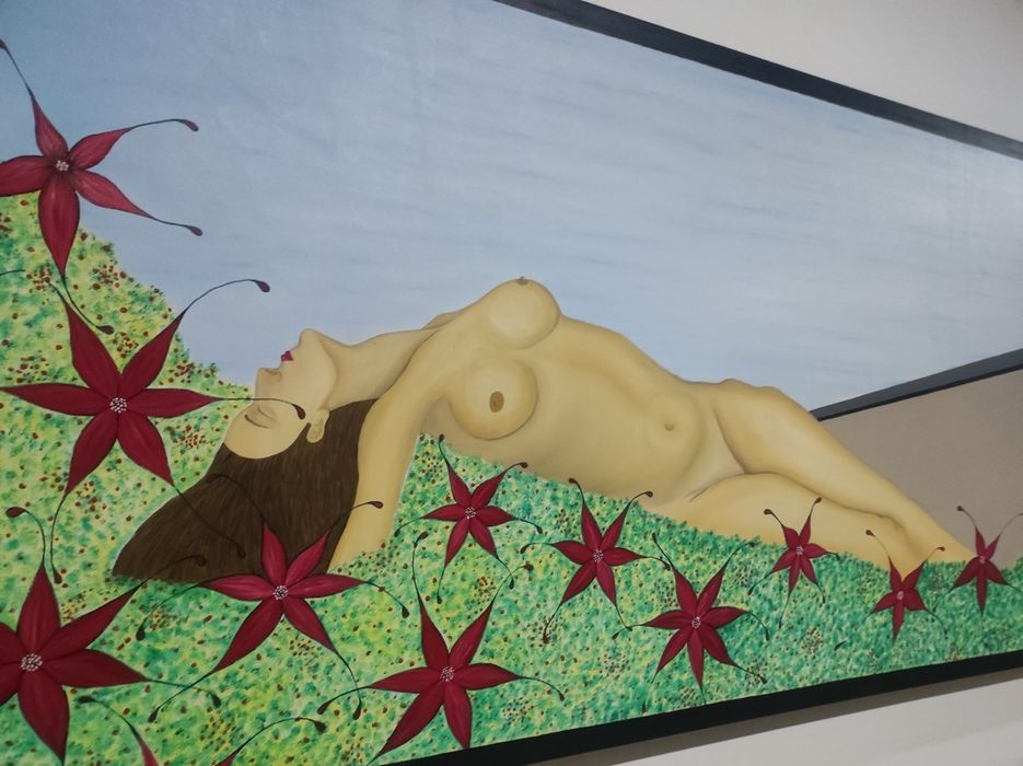 Quadro pintado a óleo 2900 X 900 mm