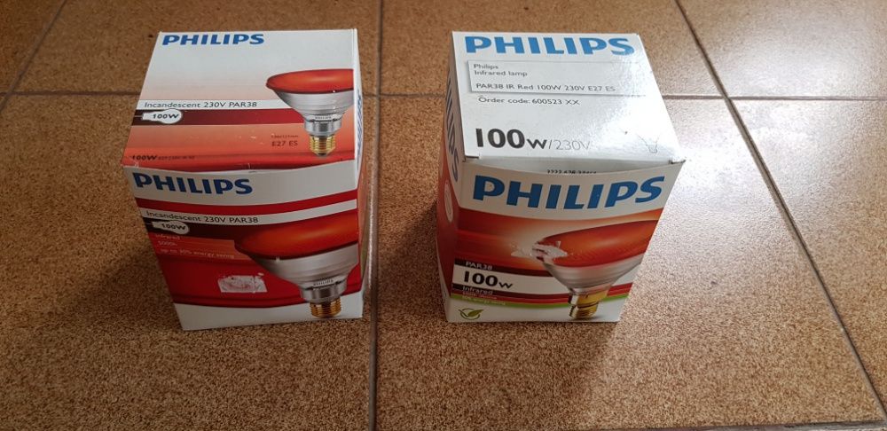 Lampada de aquecimento vermelha 100 watts PHILIPS