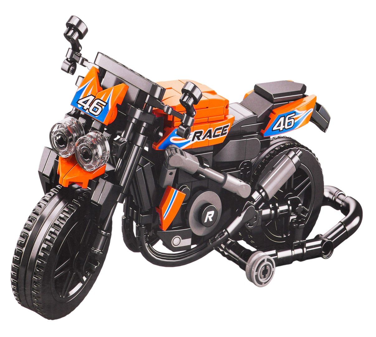 Zestaw Klocków Motocykl Pomarańczowy 403el. motor
