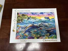 Puzzle de 500 peças tema Golfinhos