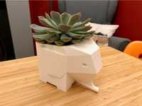 Unique Elephant Plant holderTiny 3D Printed Pot for Indoor Display