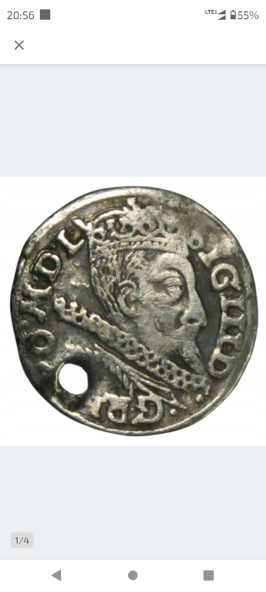 Polska królewska Trojak, Zygmunt III Waza 1601r. Poznań