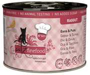 Karma dla kota bez sztucznych dodatków Catz Finefood GĘŚ i INDYK 190g