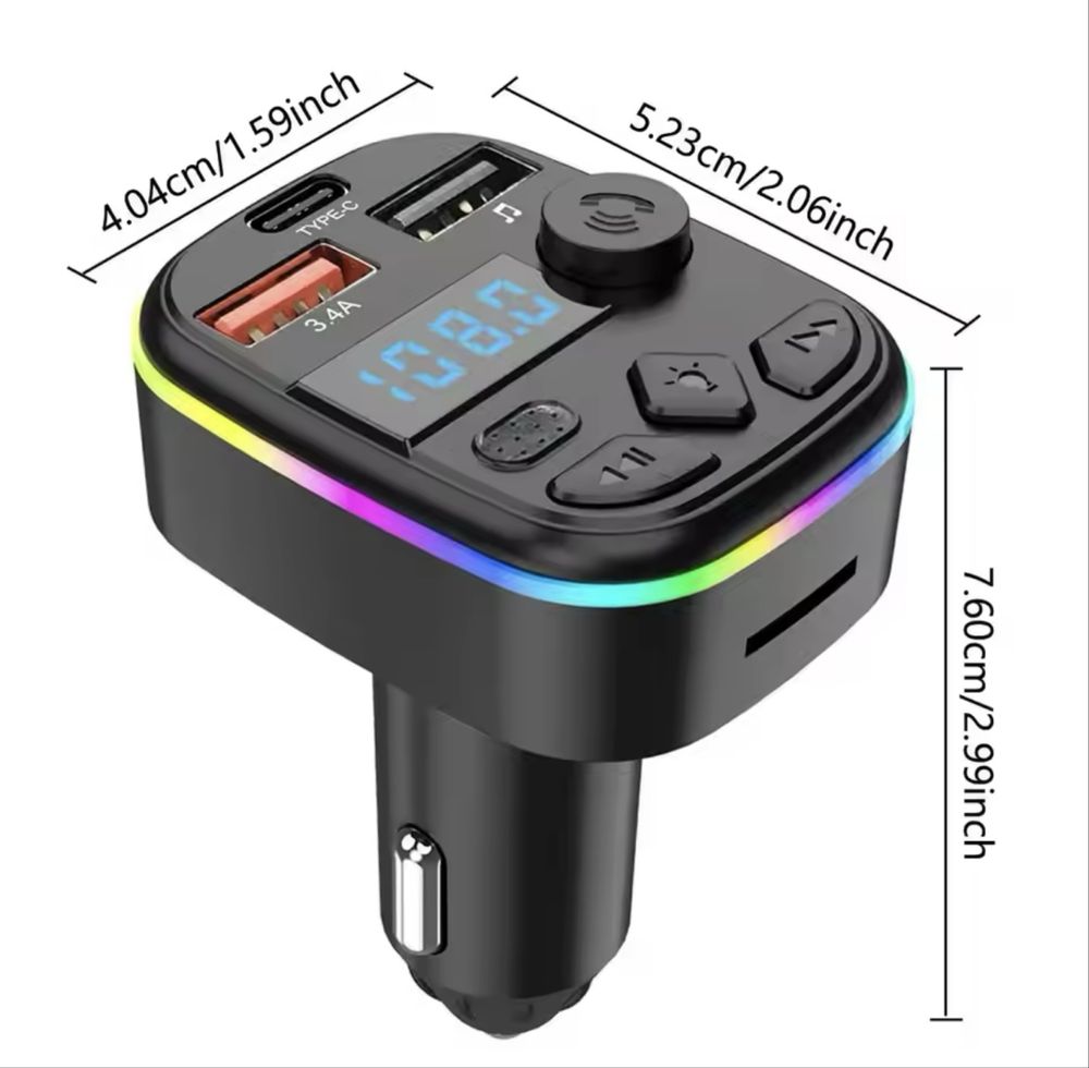 Transformator FM bluetooth szbka ładowarka