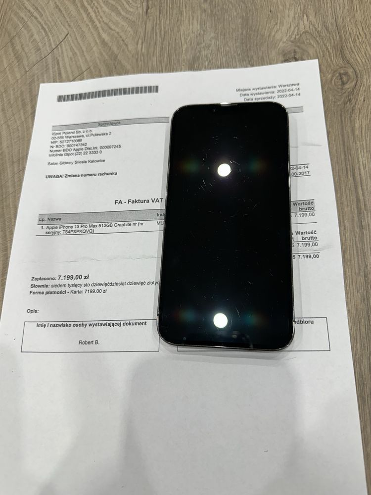 iPhone 13 Pro Max 512GB Graphite iSpot gwarancja