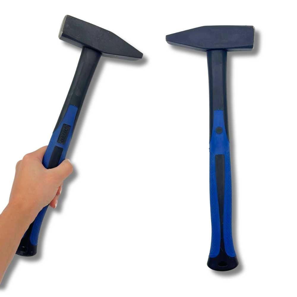 MŁOTEK ŚLUSARSKI STALOWY 800 g, Trzonek Fiberglass 35 cm SOLIDNY