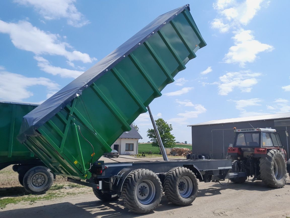 Przyczepa tandem 18ton 22m3 wywrotka kiper na tyl