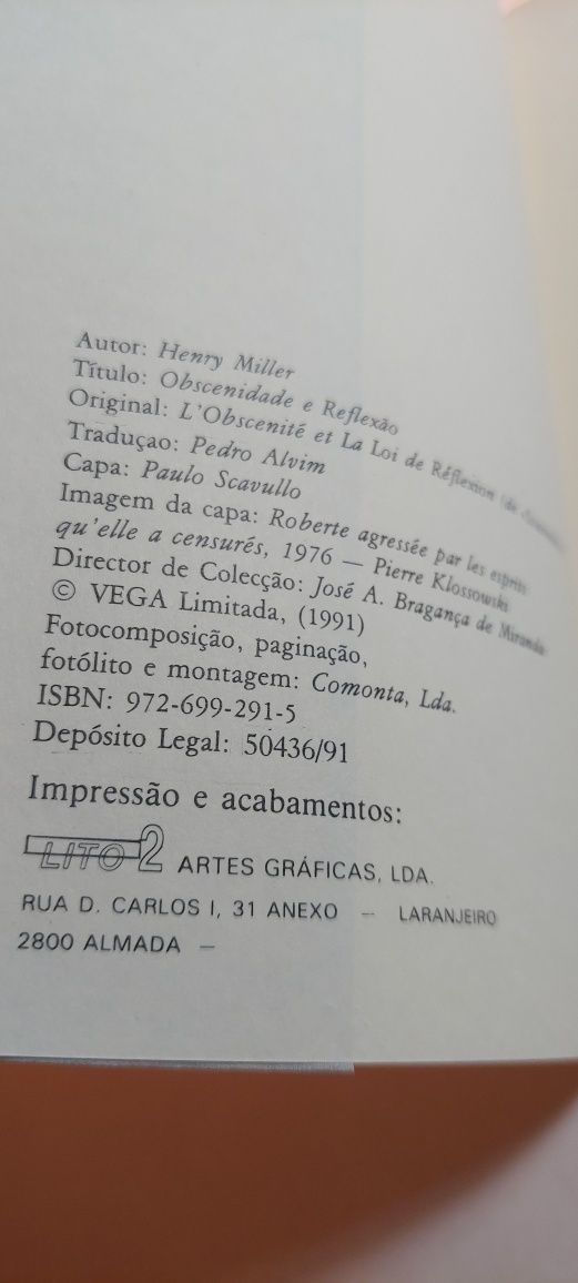 Obscenidade e Reflexão - Henry Miller