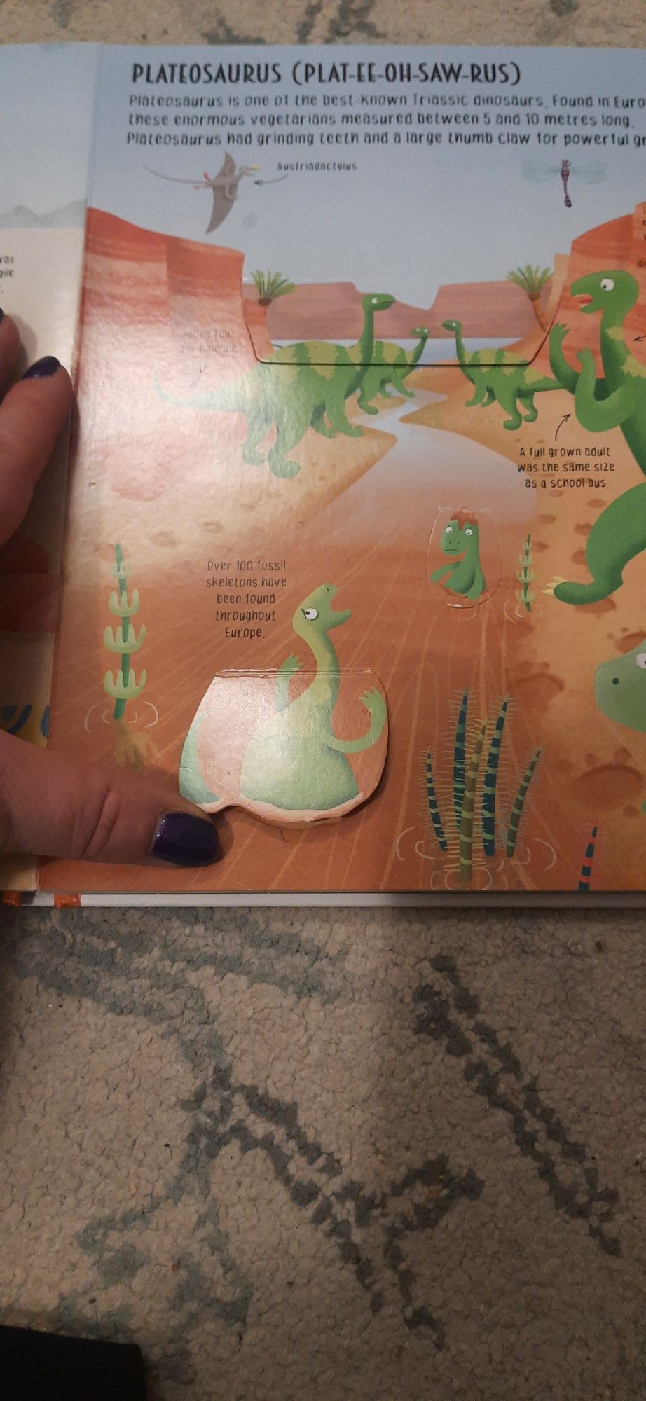 Książka z okienkami Dangerous Dinosaurs