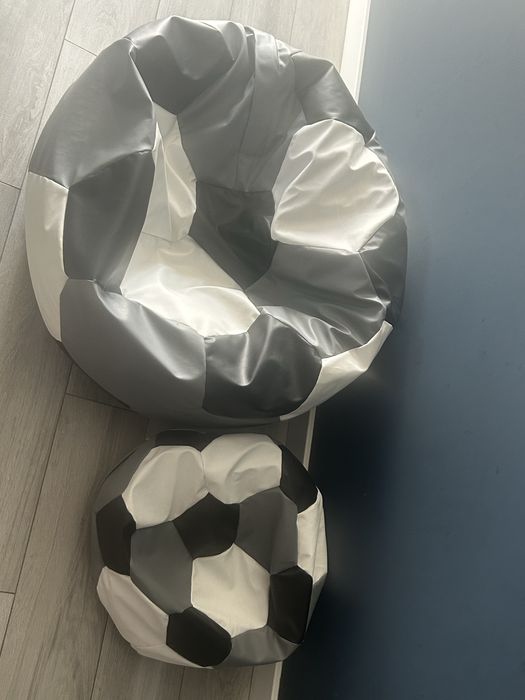 Pufa pufy komplet zestaw xxl piłka nożna