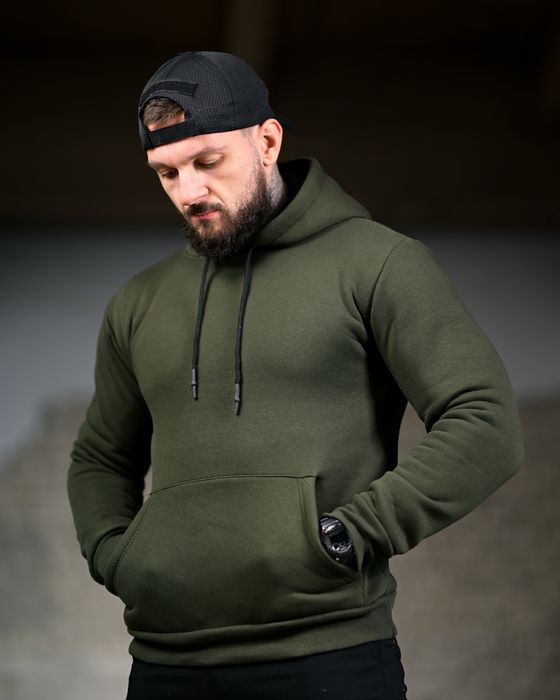 Чоловіча худі на флісі мілітарі, мужская худи с капюшоном в 3 цветах