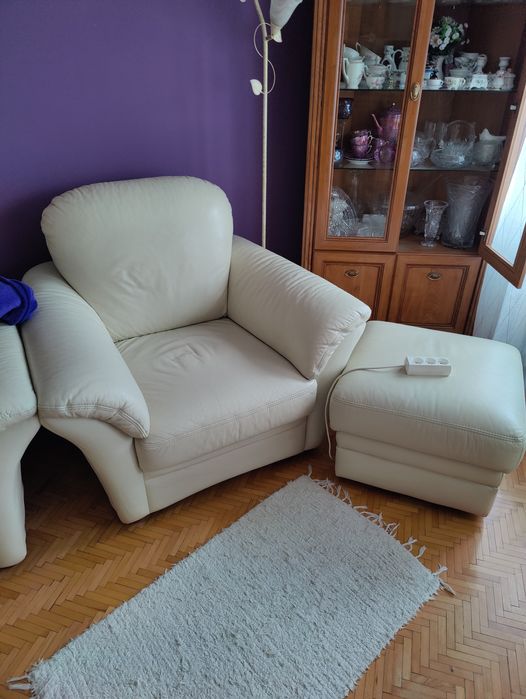 Komplet wypoczynkowy skórzany model Marone Helvetia Furniture