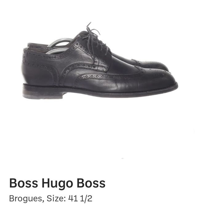 Sapatos pele marca Hugo Boss Original como novos pretos tam. 41/2 = 42