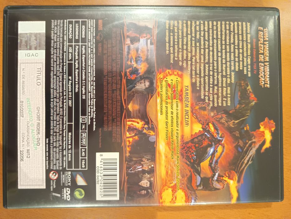 DVD ghost rider.