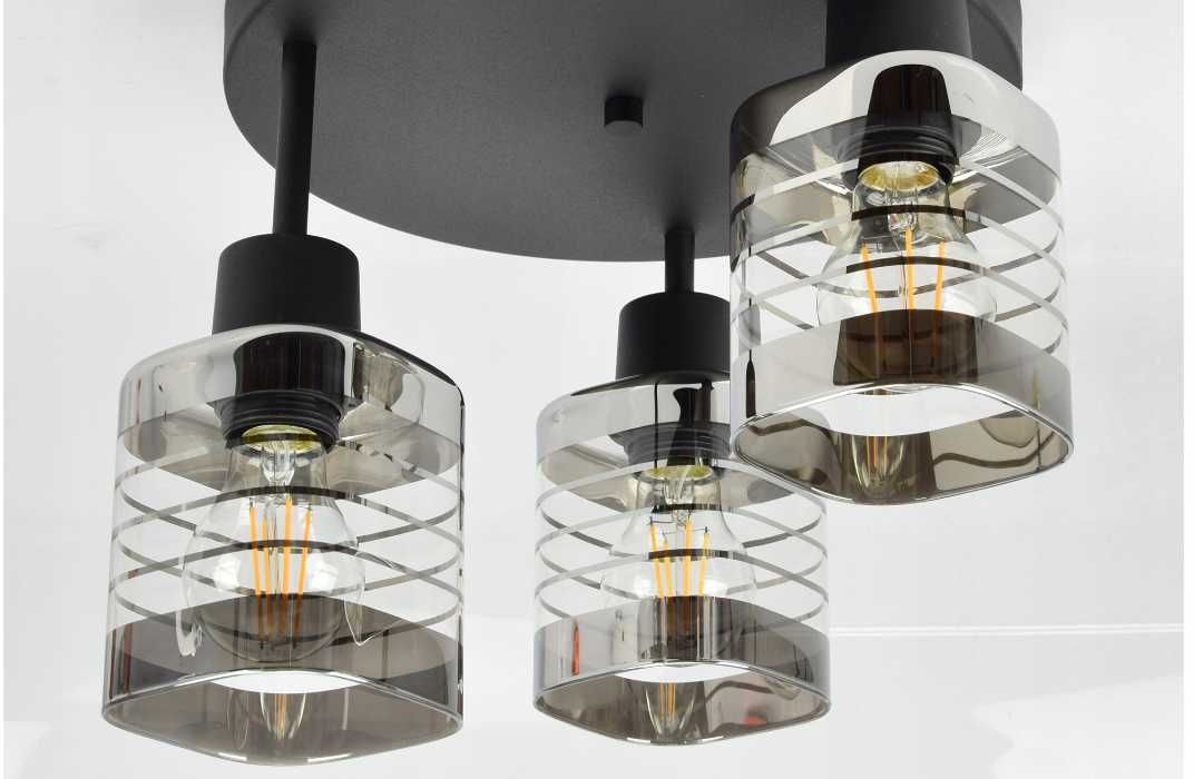 Profesjonalna SZKLANA LAMPA Wisząca Sufitowa Żyrandol Led Żarówki -20%