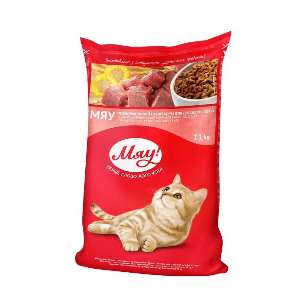 Сухий  корм МЯУ Мясо 11 кг