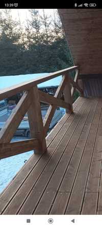 Tarasy,balkony,balustrady drewniane