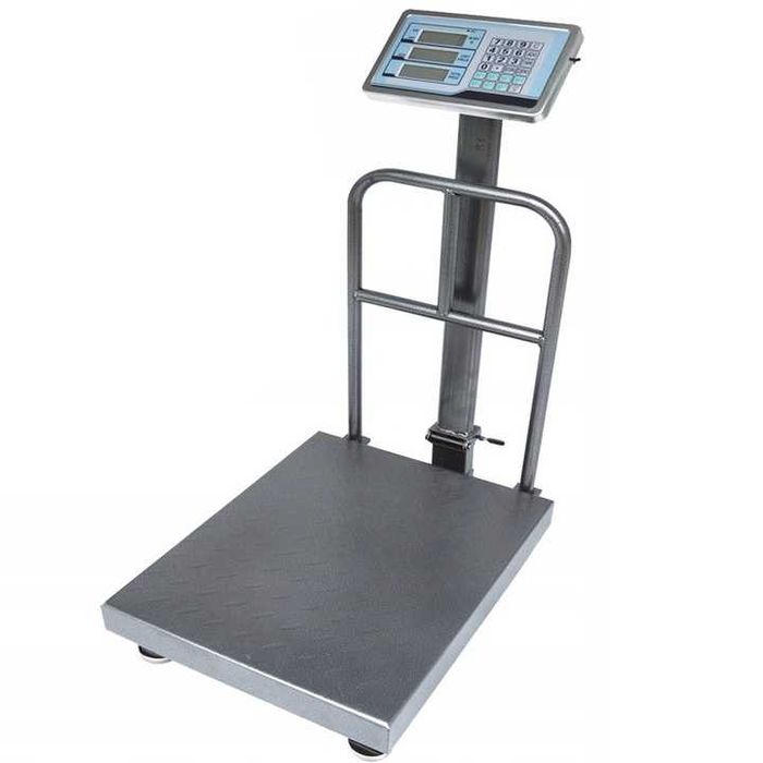 waga 300 kg magazynowa 40x50 nowa sprawna z oparciem na worki skrzynki