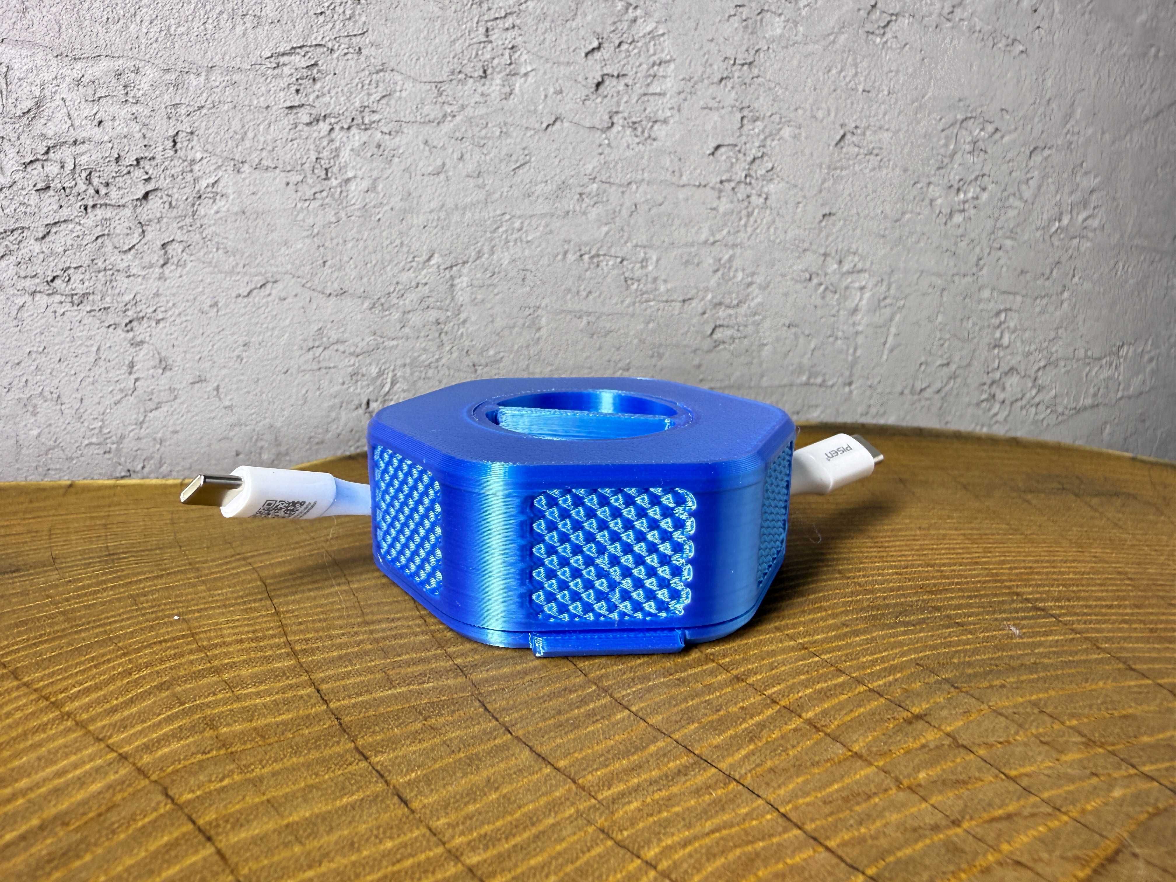 Organizer, zwijak do kabli USB-przewodów, rozmiar L, druk 3D