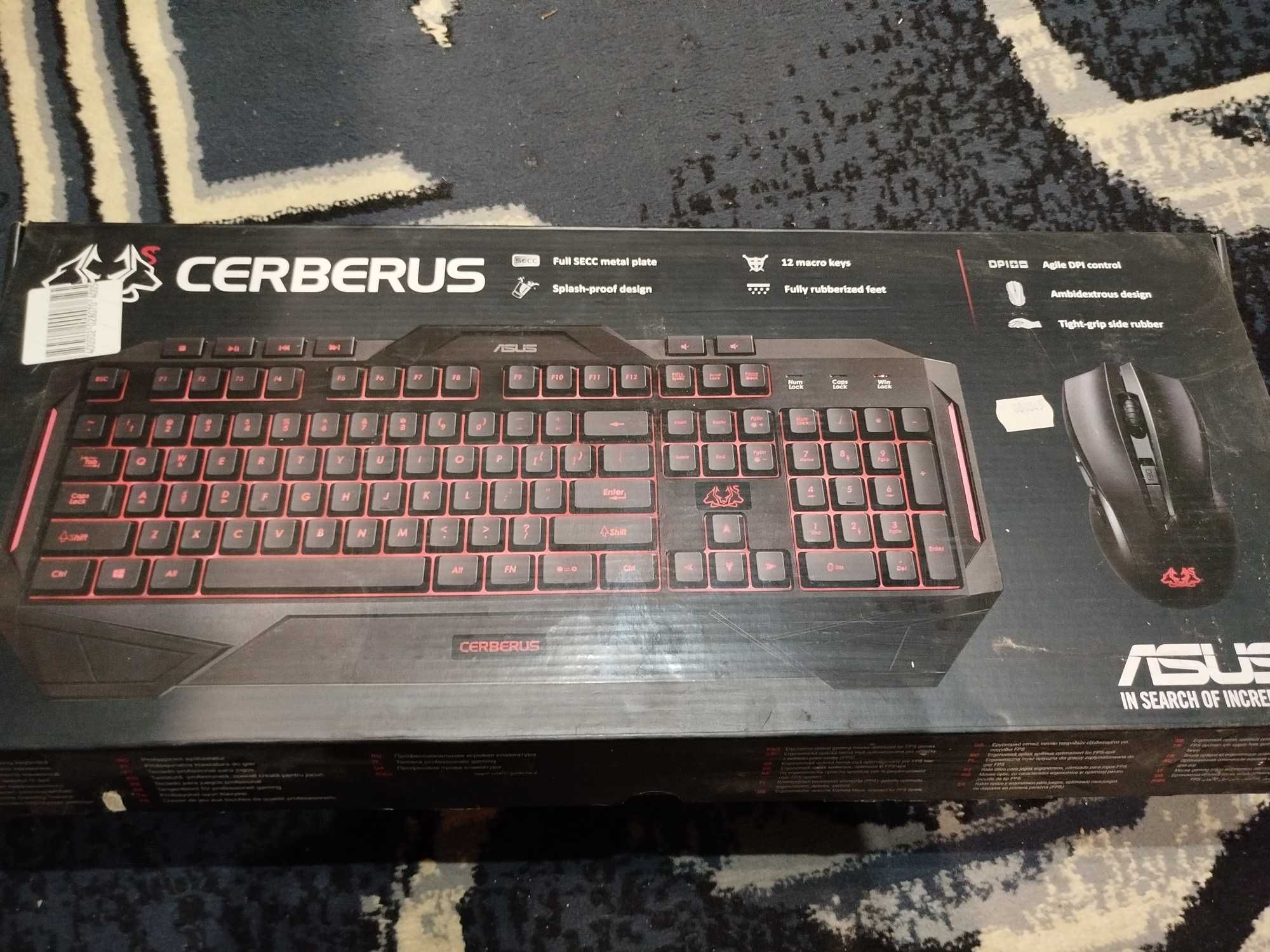 Klawiatura ASUS Cerberus dla graczy Gamingowa podświetlana 2 kolory