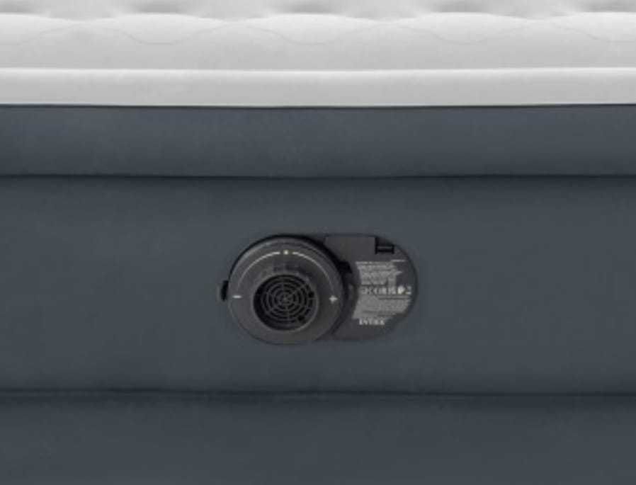 Colchão inflável duplo com cabeceira Deluxe Ultra Plush Queen