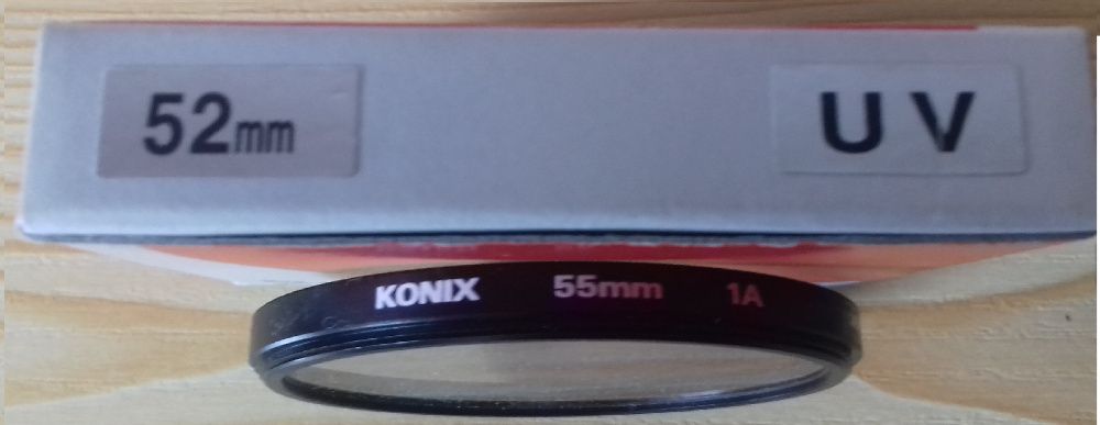 2 lentes/filtros UV "S&K" 52 mm