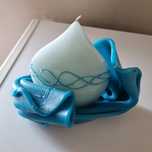 Vela  azul _artigo de decoração