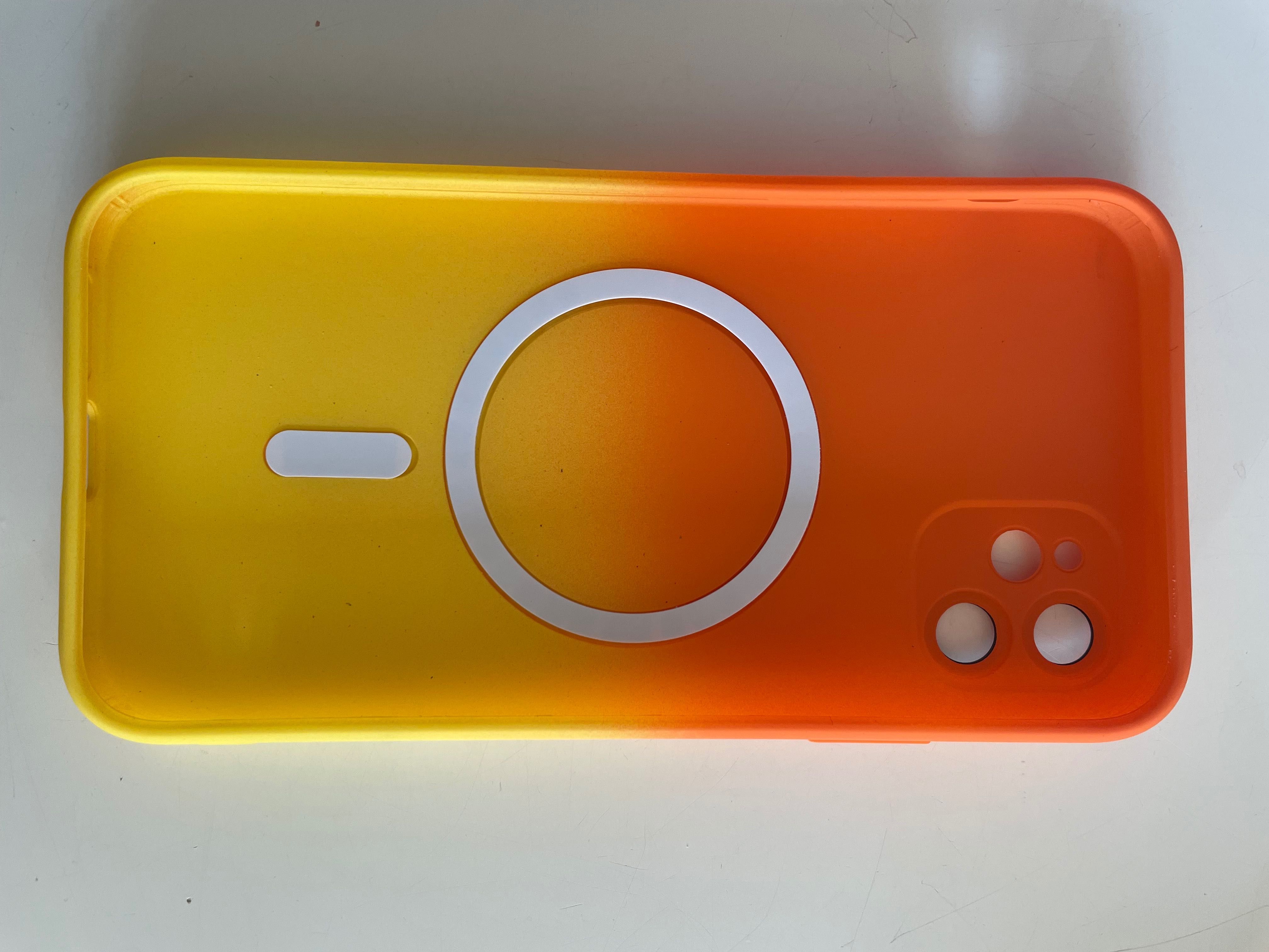 Etui / case iPhone 11/ nowy / żółto-pomarańczowy