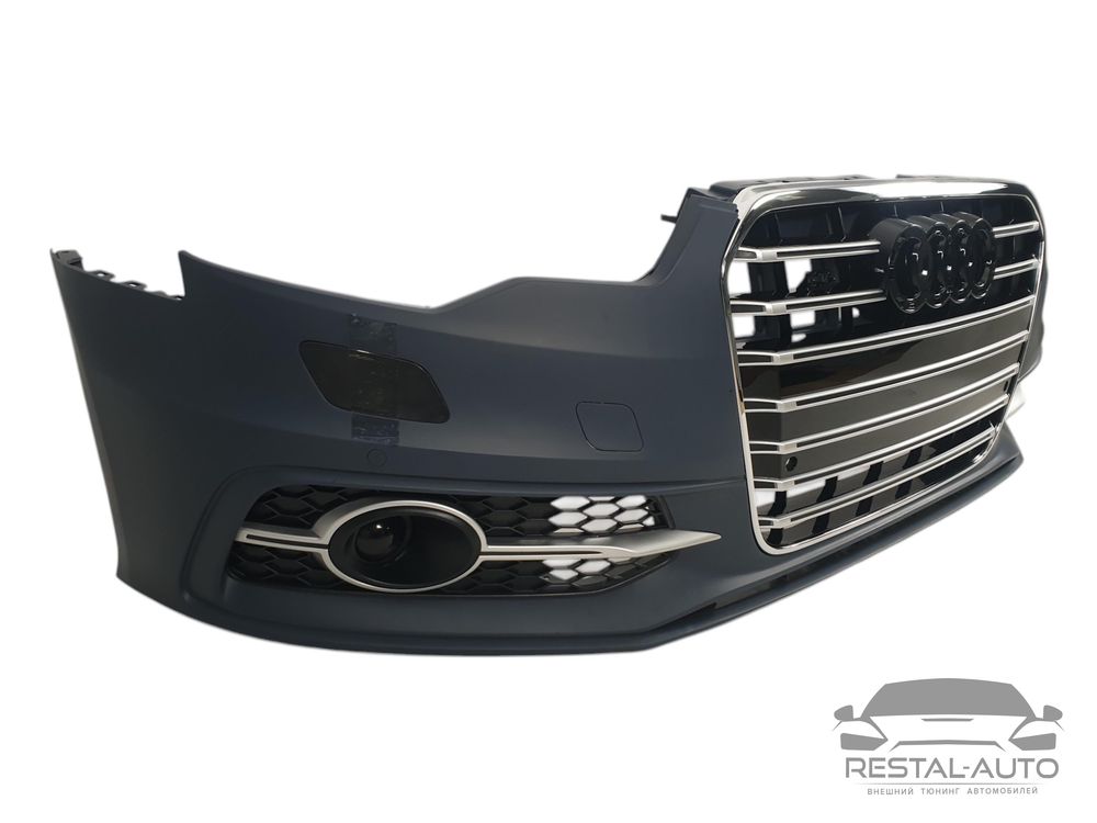 Передний бампер на Audi A6 C7 2011-2014 года ( S-Line ) V2 ауди а 6