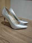 NOWE buty, szpilki srebrne 38