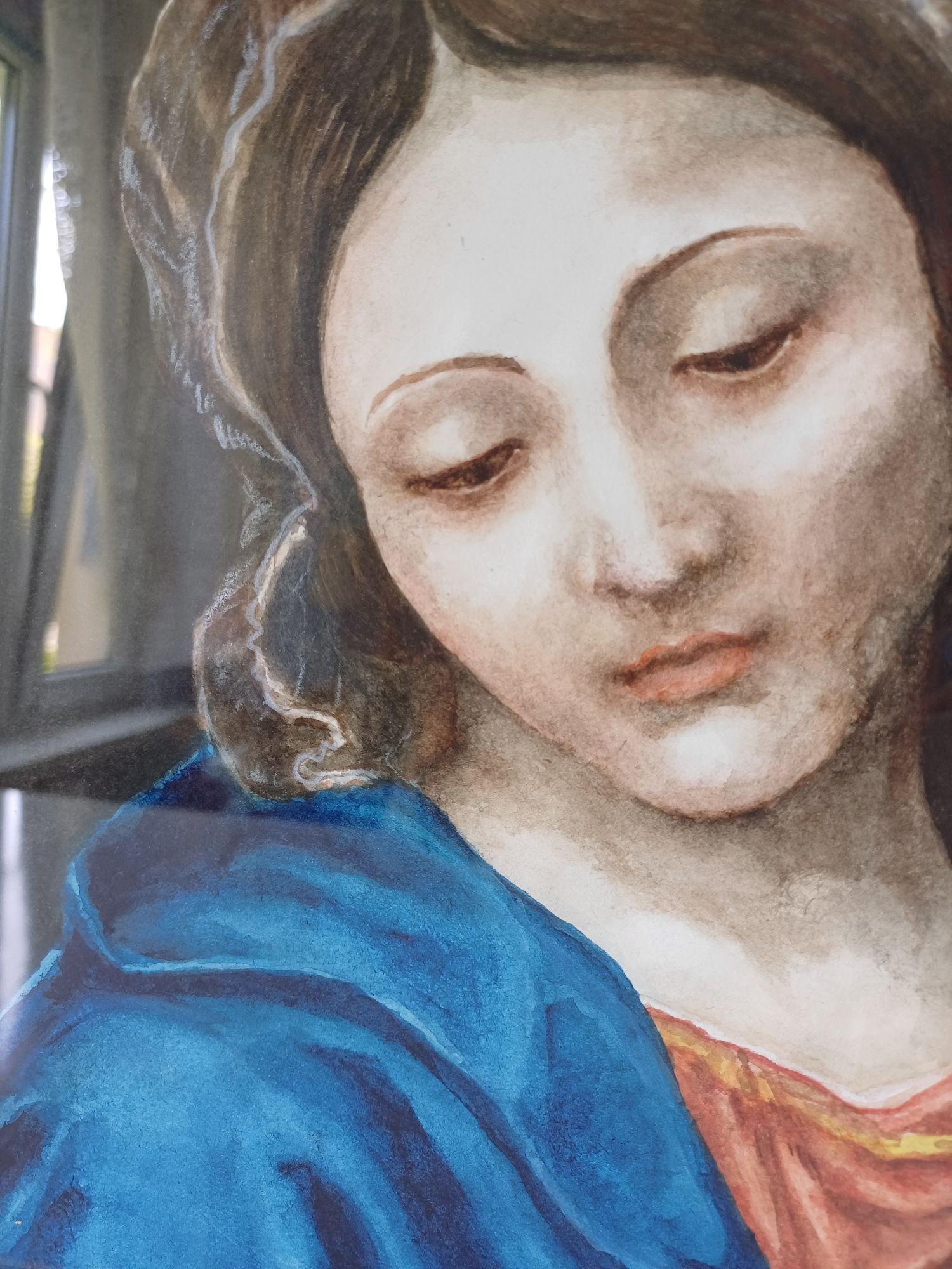 Obraz portret Madonna Barokowa ręcznie malowany