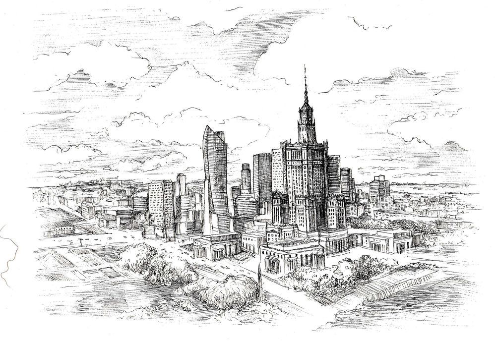 Warszawa w grafice II - cykl 4 grafik