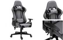 Fotel Gamingowy z Tkaniny PlayMaker szaro/czarny
