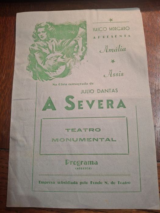 A Severa filme programa Amalia Rodrigues