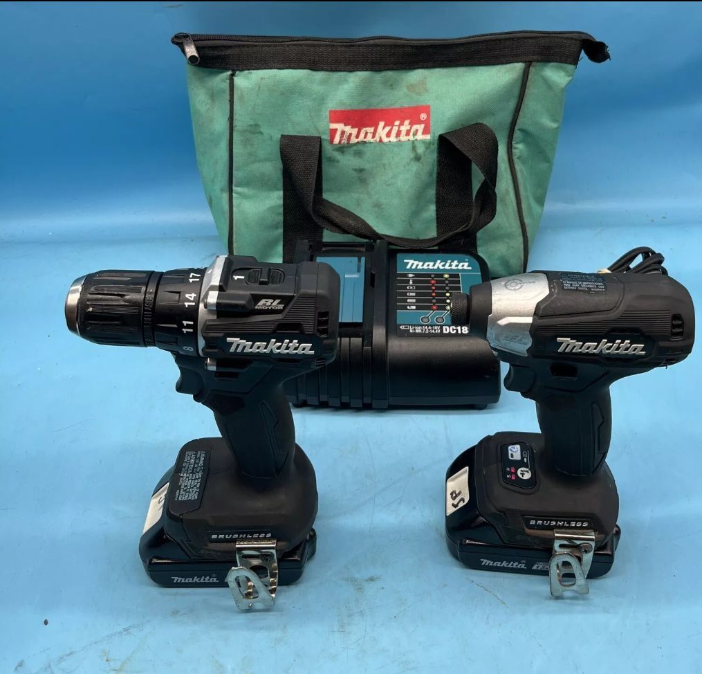 Шуроповерт и импакт Makita  XFD15 XDT18 + батареи + зарядка 110v