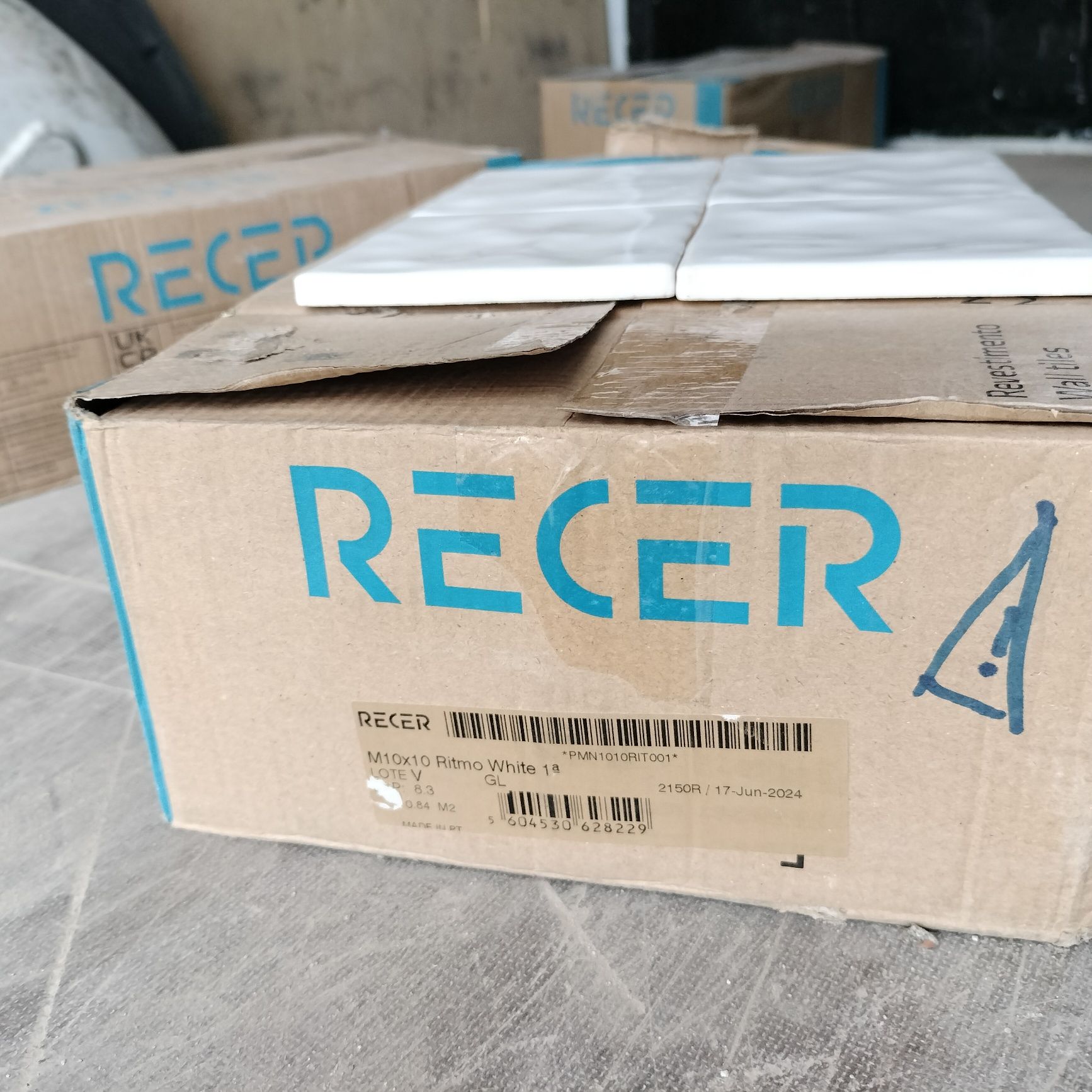 Cerâmico parede RECER Ritmo branco