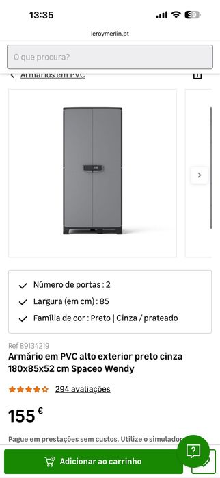 Vendo este conjunto de armario PVC + bancada +mesa +baú vermelho