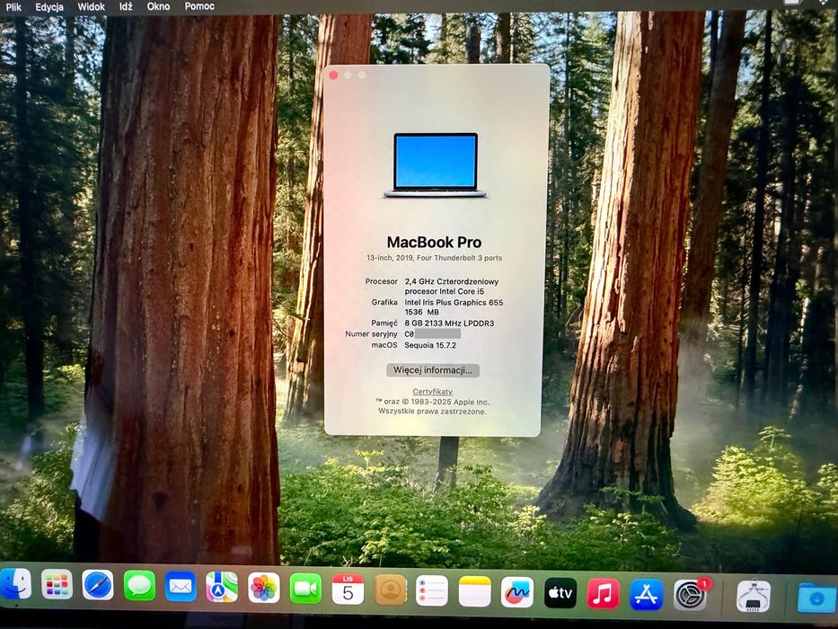 Apple MacBook Pro 2019 Touch Bar 13,3" 512GB i5 TouchID