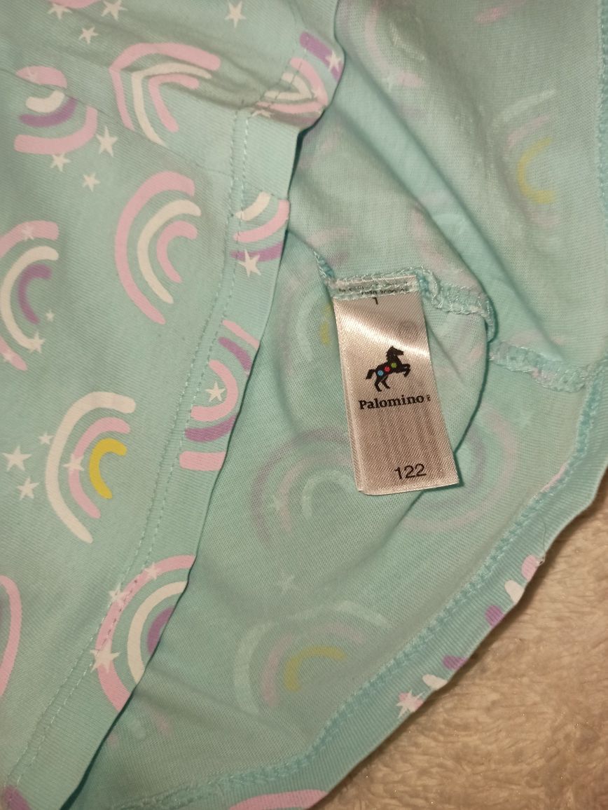 Zestaw legginsy ocieplane + bluzka + koszulka nocna r 122 (6-7 lat).