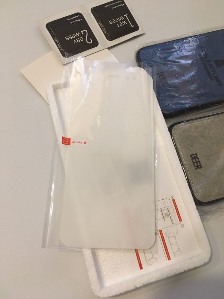 Etui Xiaomi Mi a1 niebieskie szare case komplet zestaw flex