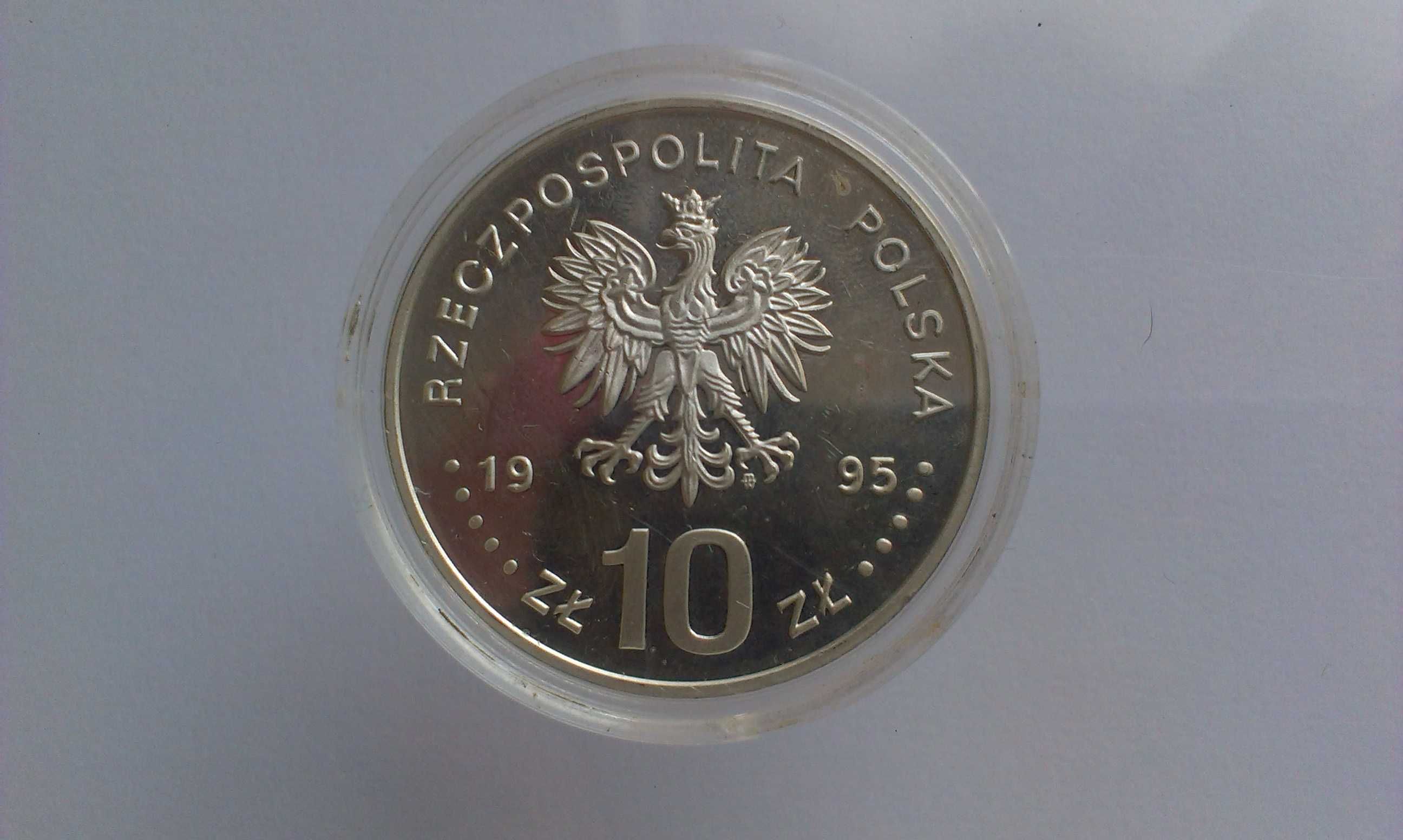 Moneta 10 złotych 1995 Ateny Atlanta, srebro.