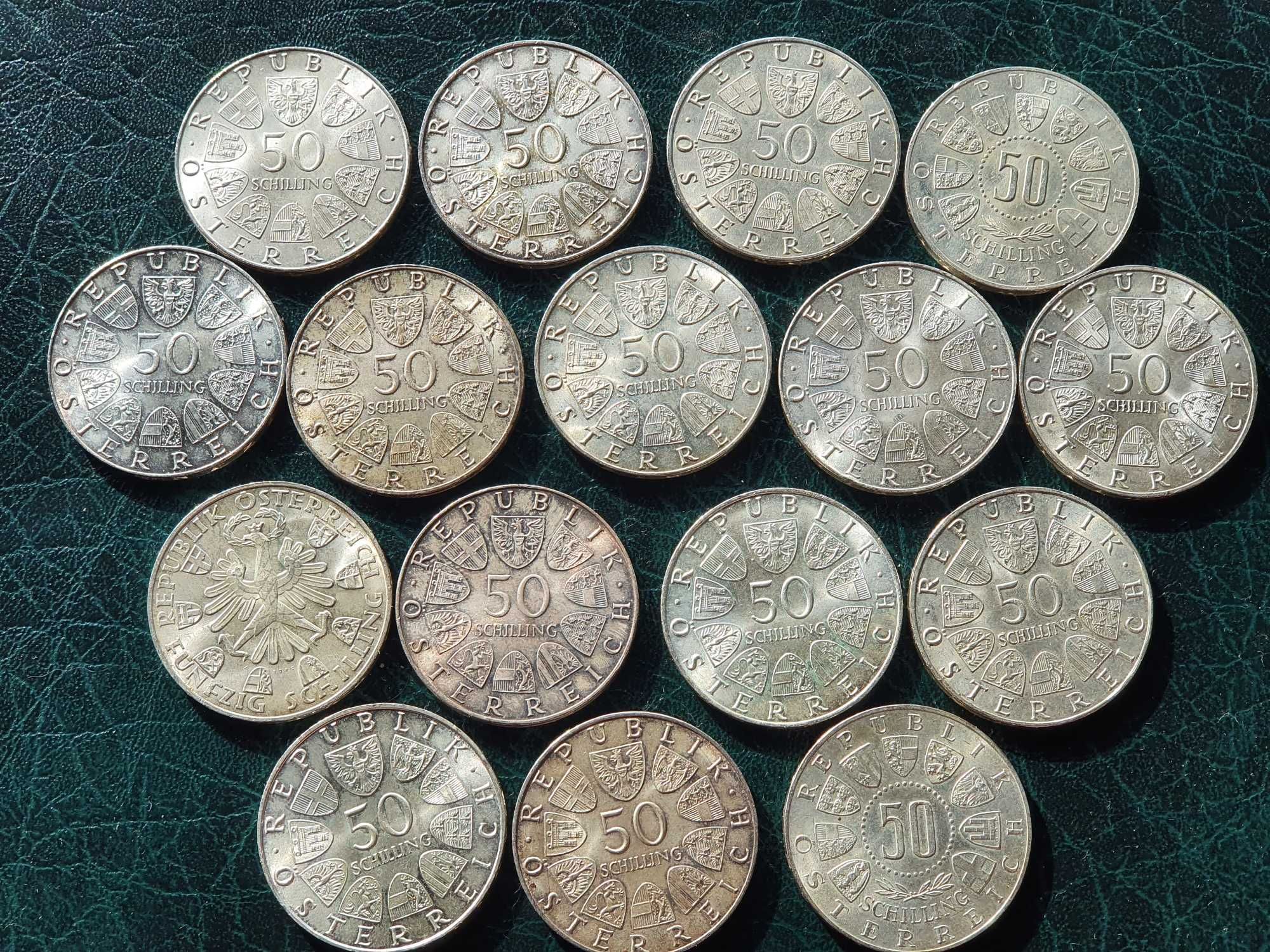 Austria 50 schilling  Moneta srebrna Ag wszystkie typy