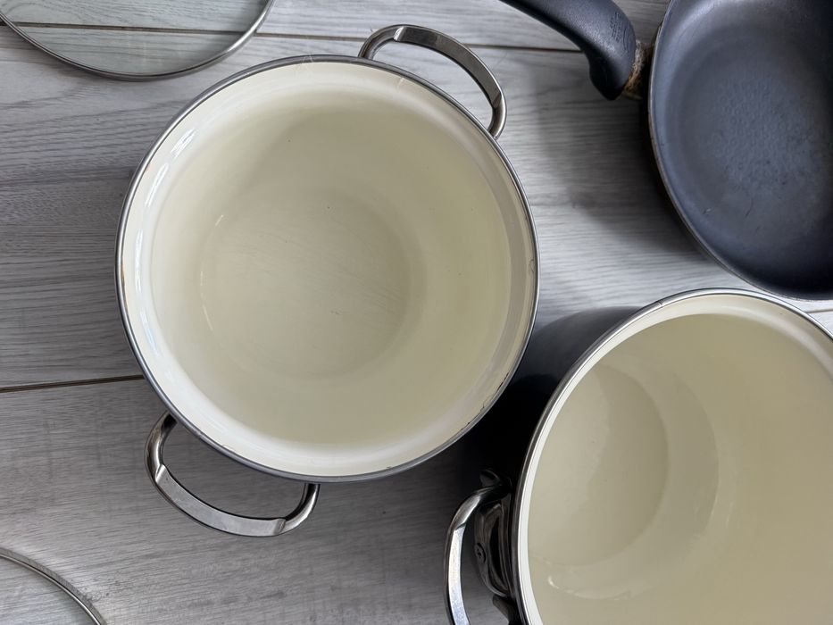 Zestaw garnków i patelni Emalia Olkusz